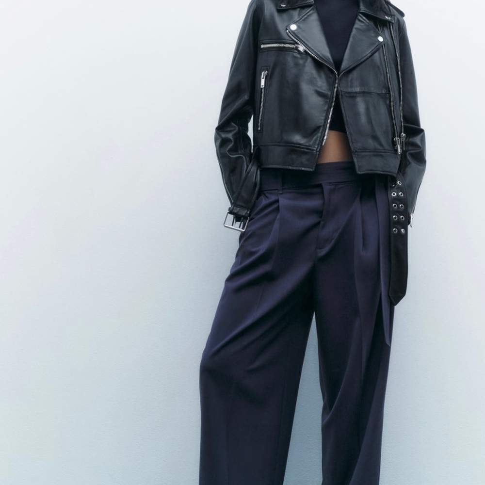 Zara | REAL Leather Jacket | NEW WITHOUT TAG - Picture 8 of 12